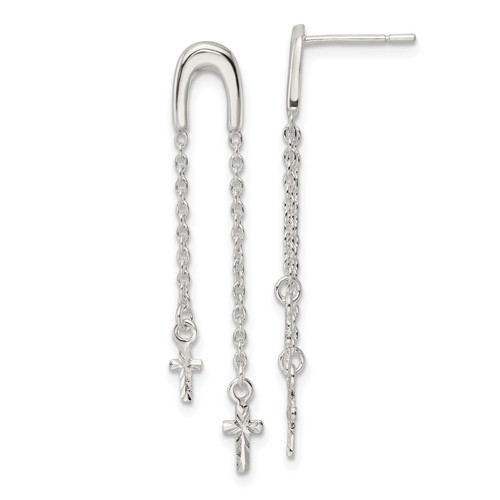 Sterling silver cross - silver,