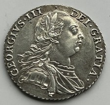 1787 George III Silver Shilling Coin