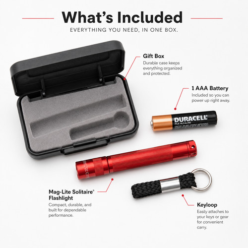 Maglite solitaire red - red, aaa