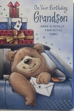 adult grandson birthday card /