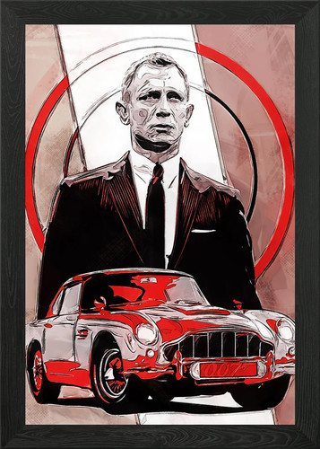 James bond framed wall - james,
