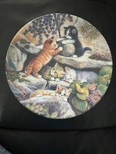 Bradford Exchange Kitten Plate Kletterei Im Steingarten