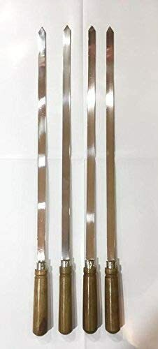 Wooden handle flat bbq - x,
