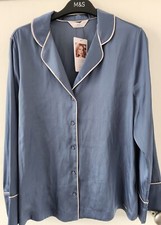 M&S Rosie For Autograph Rever Pyjama Top - LUXURIOUS SATIN - Size 12