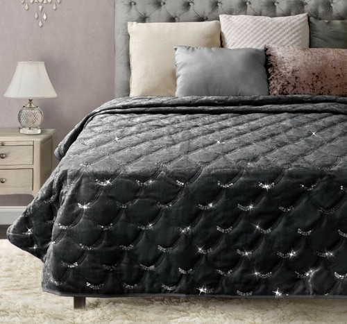 Crushed velvet throw luxury - throw,