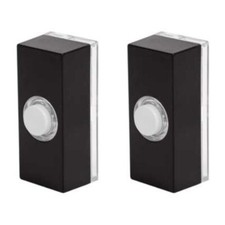 2 x Honeywell Friedland D534 Lightspot Illuminated Door Bell Push (Black)