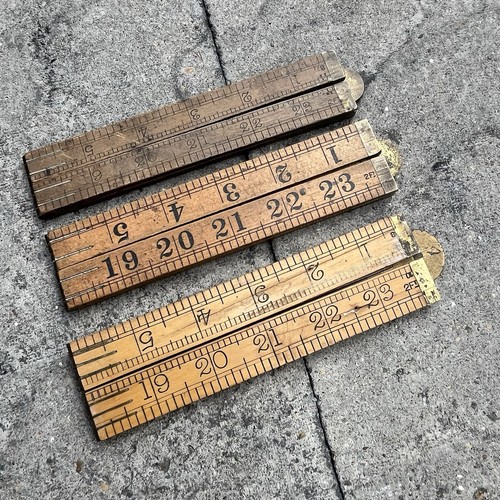 Antique wooden boxwood - 3x,