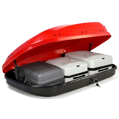 Glossy red 400 litre car - car, roof
