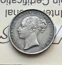 1844 Shilling - Victoria British Silver Coin - Mint state stunning coin