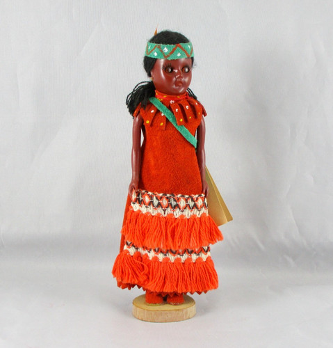 Vintage native doll - doll, orange