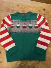 Boden Festive Elves Christmas Jumper 7-8 Years
