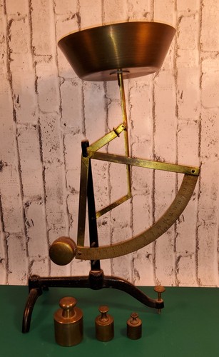 Antique brass pharmacy scale - brass,