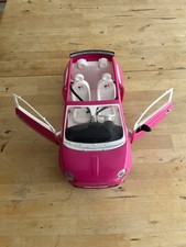 Barbie Fiat 500 Convertible Dolls Car Pink