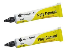 2 x Humbrol Poly Cement Glue