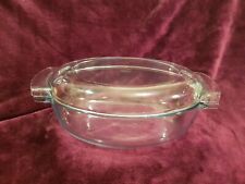 Large PYREX Oval Casserole Dish With Lid Clear Glass