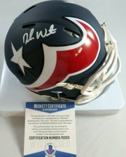 DESHAUN WATSON HOUSTON TEXANS SIGNED AUTOGRAPH AMP MINI HELMET AUTO BAS COA
