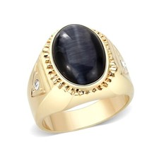 Onyx oval gold ring signet