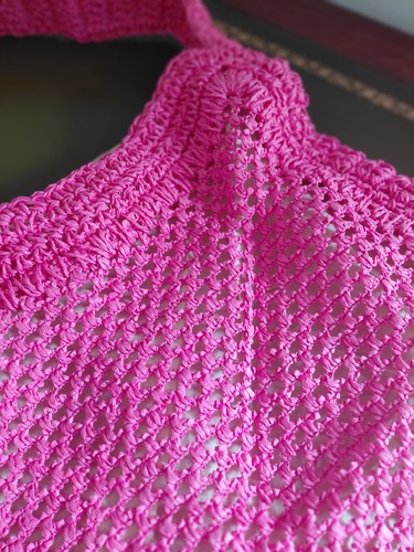 Straw bag pink bnwot - m&s,
