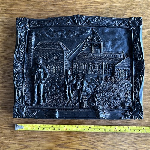 Coal mining wall - coal, plaque