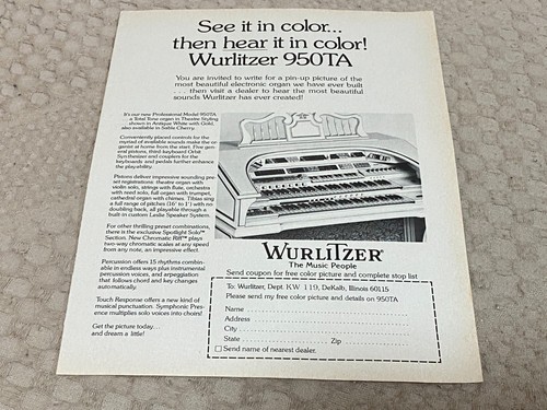 Keyboard organ advert 11x8 - advert, 11x8"