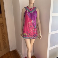 Rare Vintage Emilio Pucci For Form Fit Rogers Sleeveless 60’s Mini Dress Size S