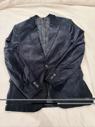 Navy blue velvet slim - velvet,