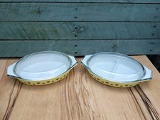 Pair pyrex yellow gaiety - of,