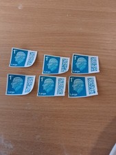 6 X Unfranked Stamps 1st Class large letter Off Paper, No Glue