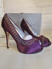 #ladies High Heel Purple Satin