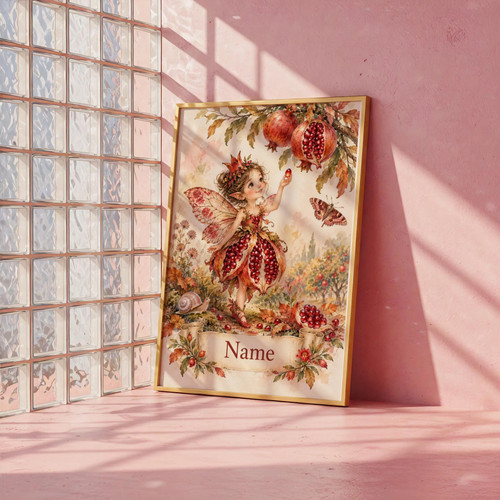 Pomegranate fairy poster - pomegranate,