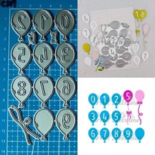 Balloons Numbers Metal Cutting