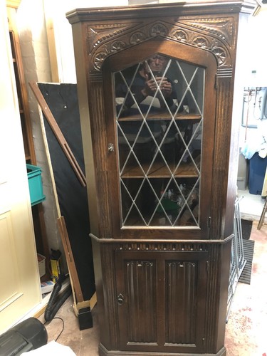 Solid oak corner - oak, cupboard,
