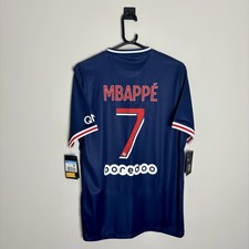 BNWT Paris Saint Germain PSG Football Shirt Jersey 2020/21 Home MBAPPE #7 (M)