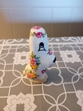 Vintage Szeiler Pottery Ceramic Dog Floral Basset Hound 3 Inches