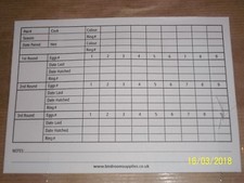 20 X BREEDING CARDS  , FOR