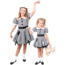 GIRLS BROKEN RAG DOLL COSTUME SCARY ZOMBIE CHILDS HALLOWEEN FANCY DRESS KIDS