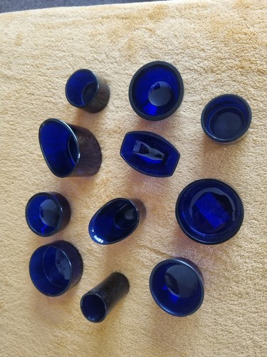 Bristol blue glass - glass, liners