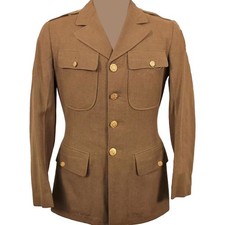 1940s WWII US Army Wool Jacket Brown Wool Engineer Uniform British Army Uniform