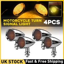 4x Amber Chrome Bullet Front