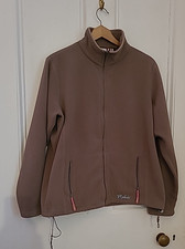 Rydale Mocha Coloured Fleece Jacket Women's UK Size Large. Zip Pockets.