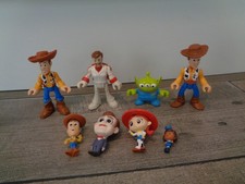 toy story imaginext+mini figure bundle-woody,duke caboom,jessie,benson,alien+