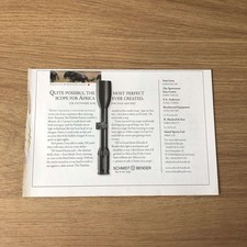 GUNS137 MAGAZINE ADVERT 6X9 SCHMIDT & BENDER 1.5-6 X 42 ZENITH FLASHDOT