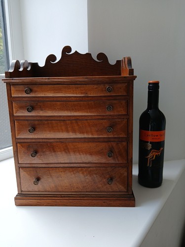 Victorian oak miniature - miniature, chest
