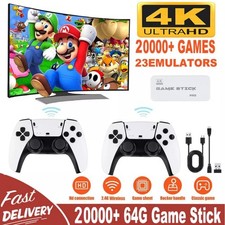 M15 Retro Games Console HDMI 4K Arcade Video Game Stick Wireless Controller 64GB