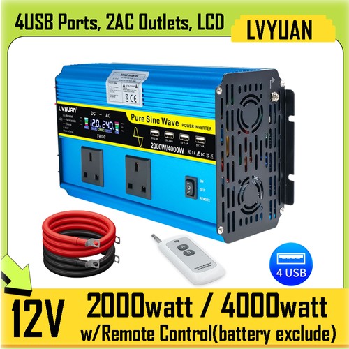 2000w 4000w 4usb 2ac - pure, sine