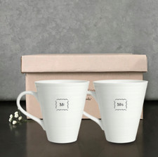 Mr & Mrs Boxed Mug Set Coffee