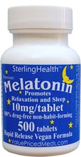 Melatonin 10 mg, 500 count