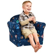 HOMCOM Kids Armchair Toddler Sofa Seat Children Chair Couch w/ Wooden Frame