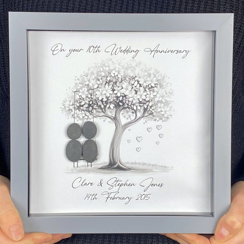 Personalised pebble art 10th - personalised,