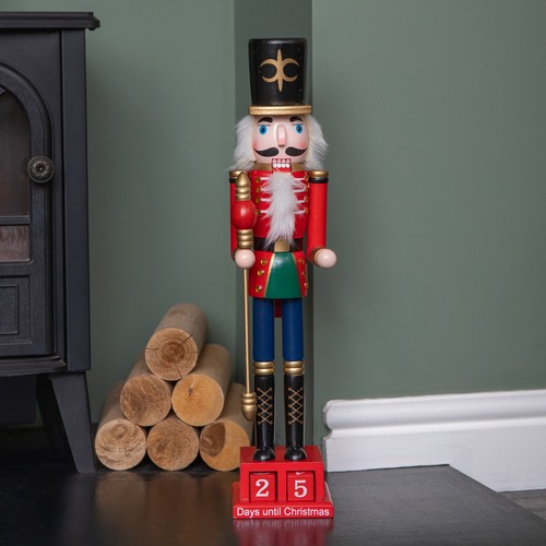 50cm red countdown wooden - red,